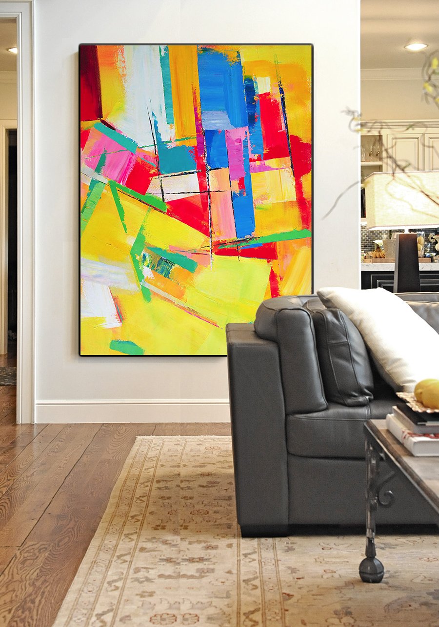 Palette Knife Contemporary Art #L44B - Click Image to Close